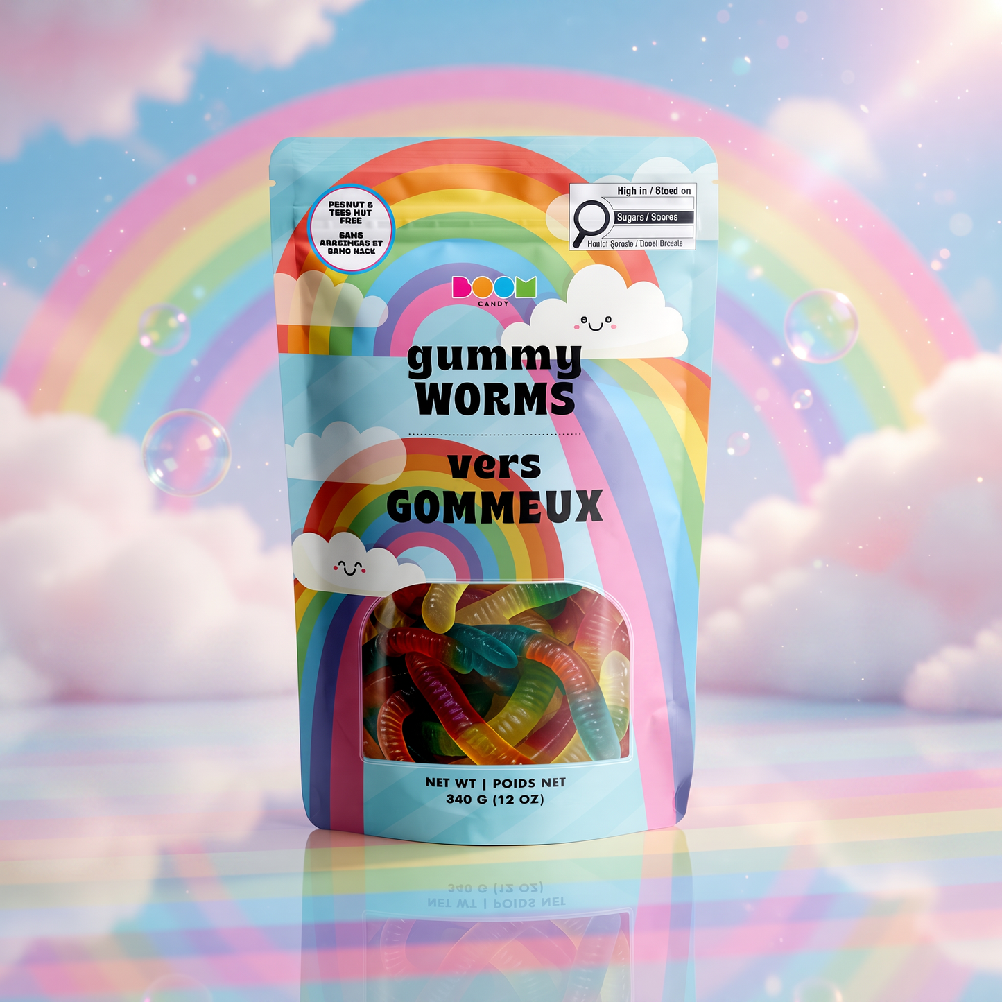 Candy Cute Clouds | Sweet Sunny Gummy Candy | 340 g