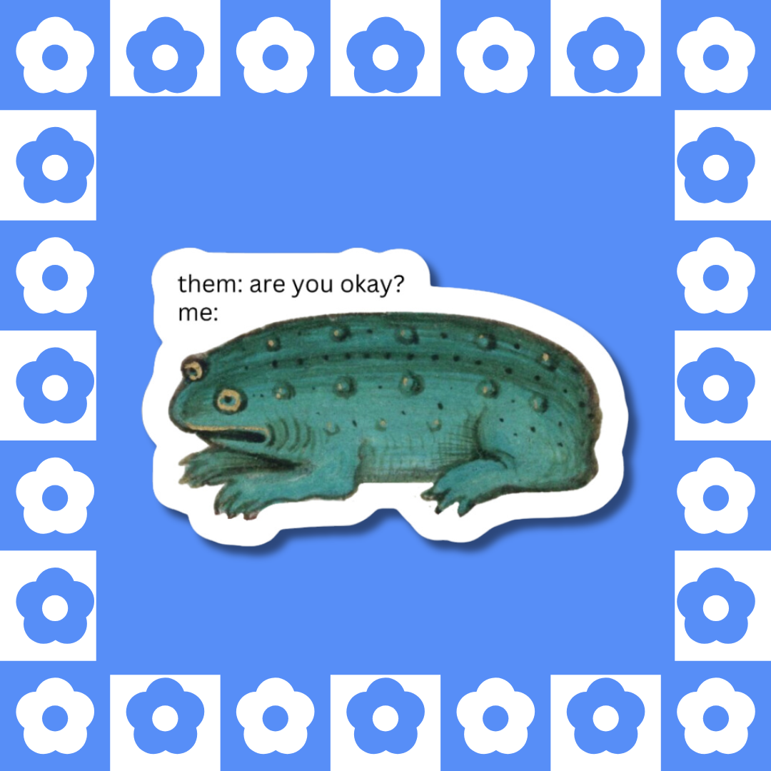 Okay Frog - Sticker