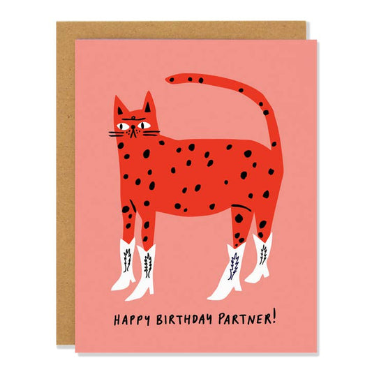 Cowboy Kitty - Carte de vœux d'anniversaire