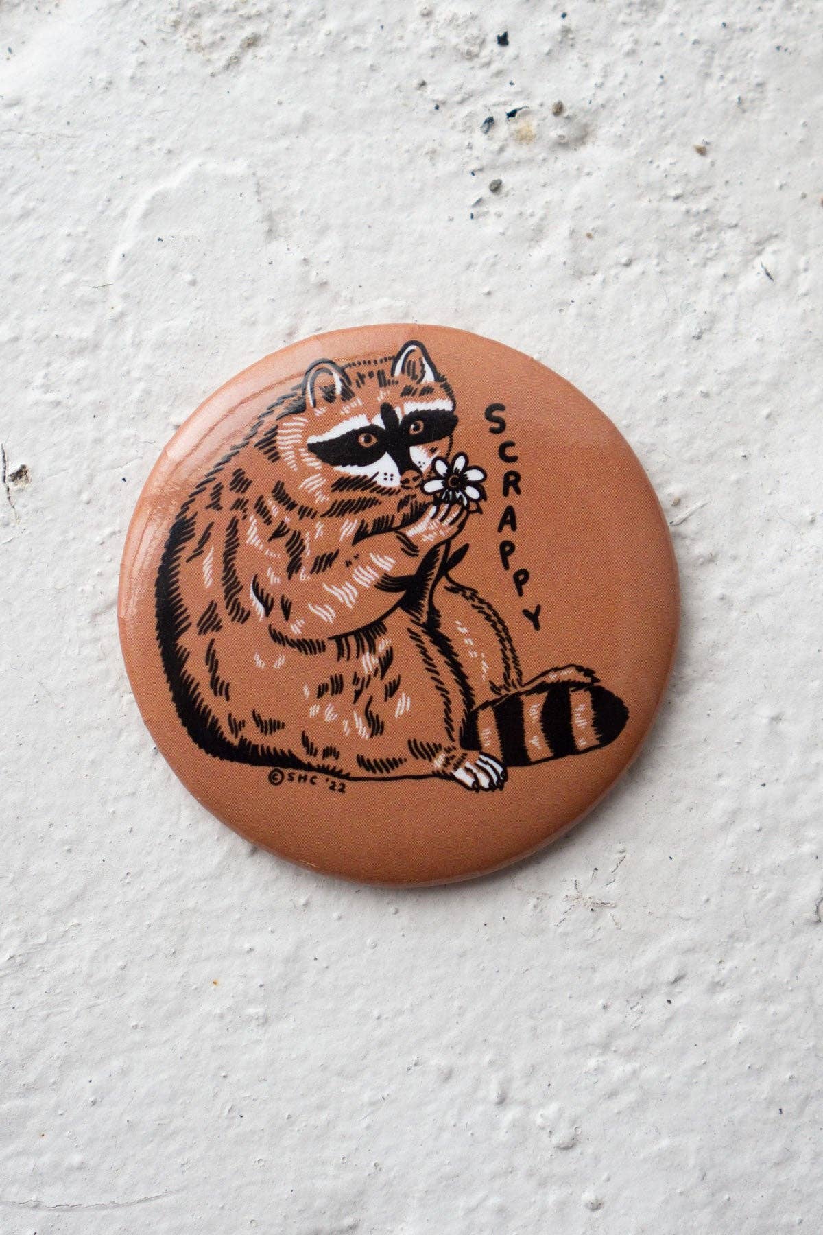 Scrappy Raccoon Magnet | Fridge Magnet