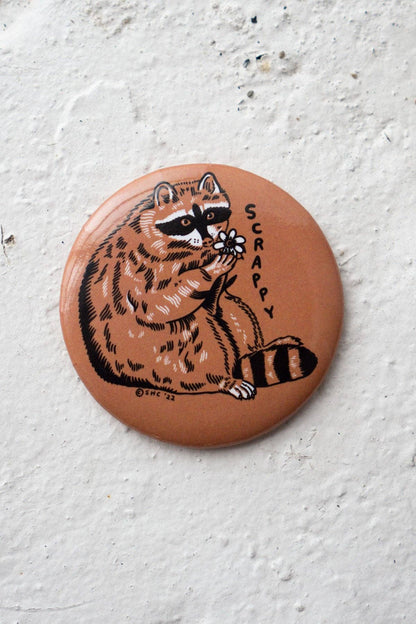 Scrappy Raccoon Magnet | Fridge Magnet