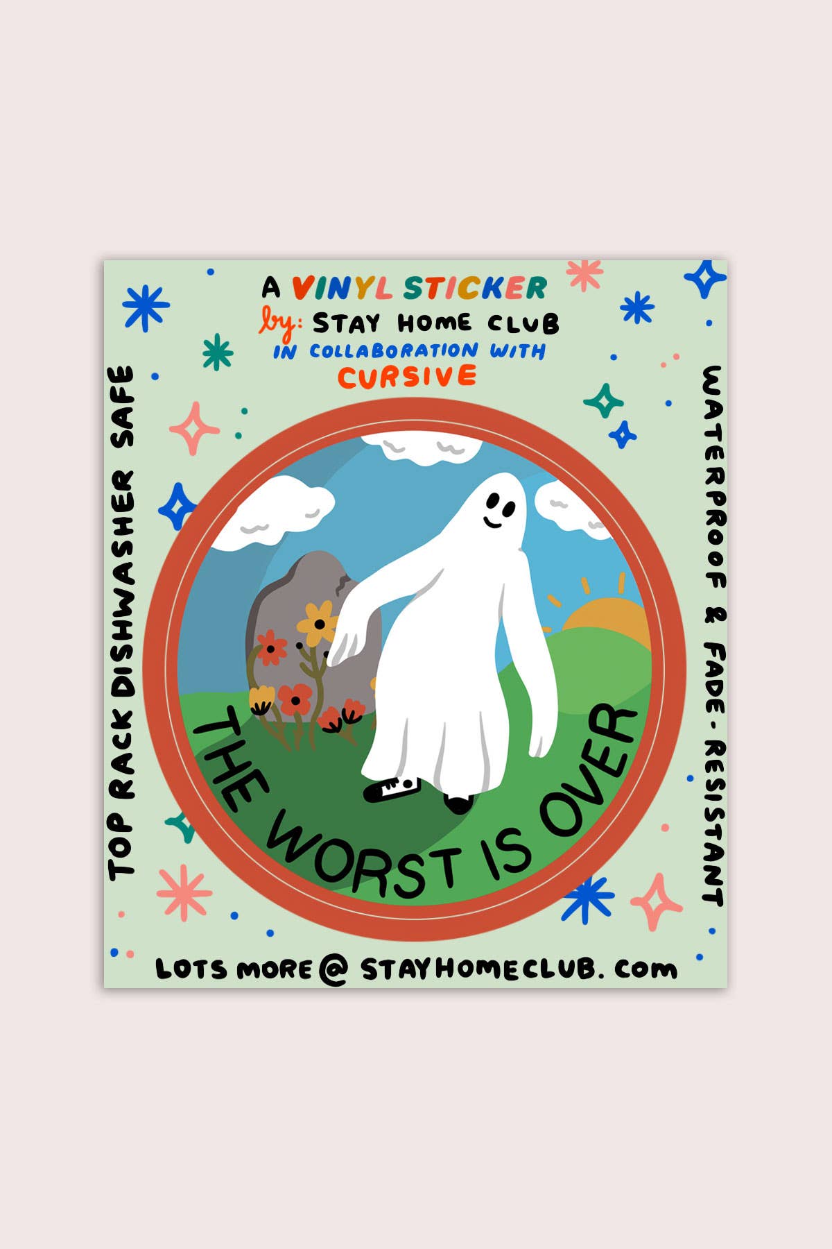 The Worst is Over Sticker | Waterproof Vinyl Sticker