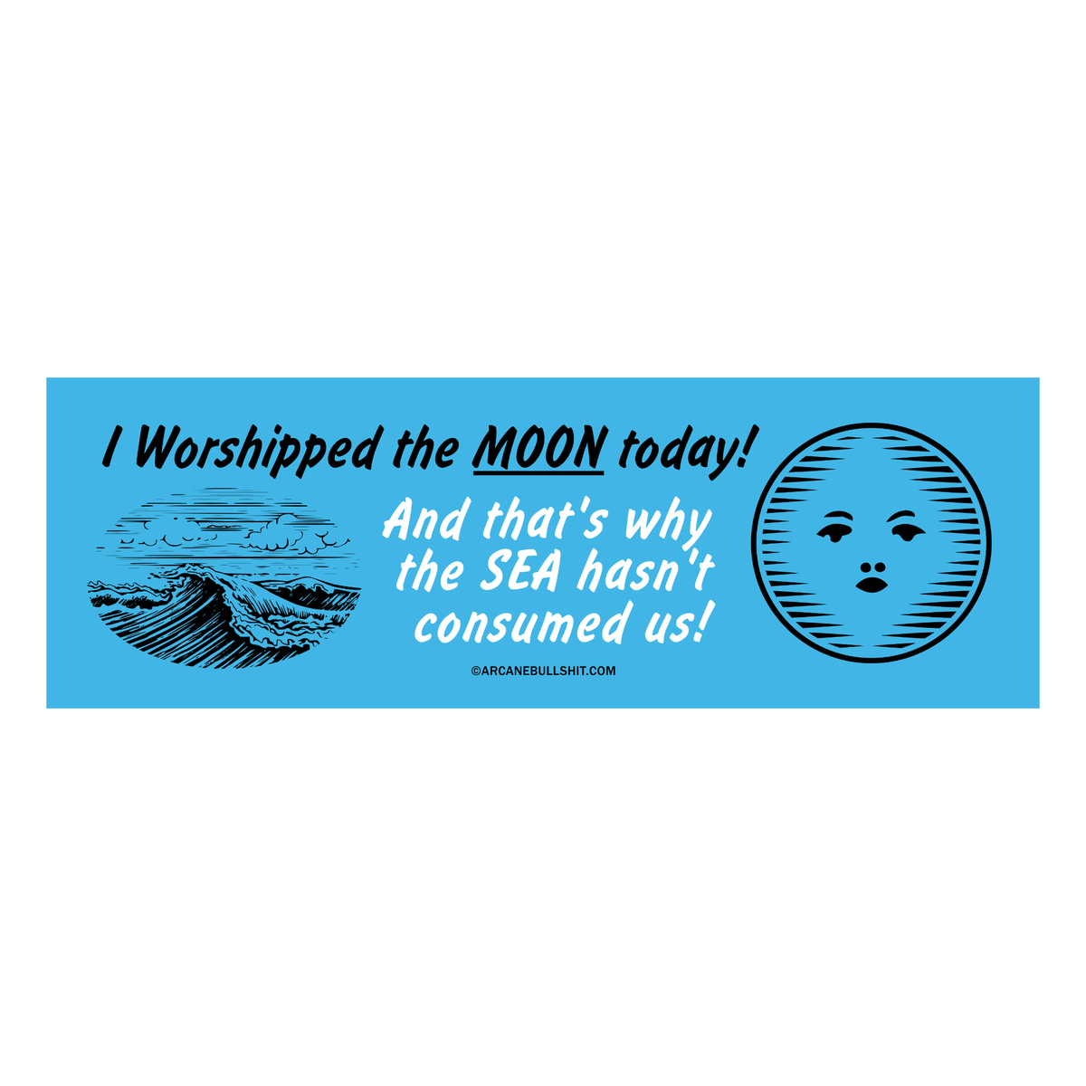 Autocollant "Adorateur de la Lune"