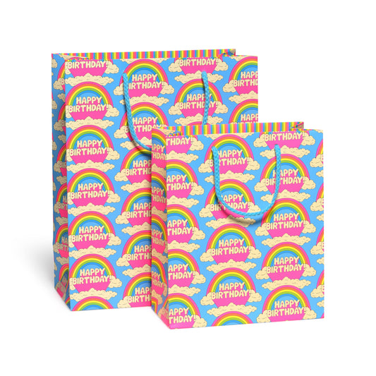 Sac Cadeau Moyen Arc-en-ciel partout