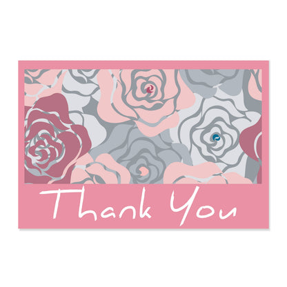 16 Thank You Cards, Roses