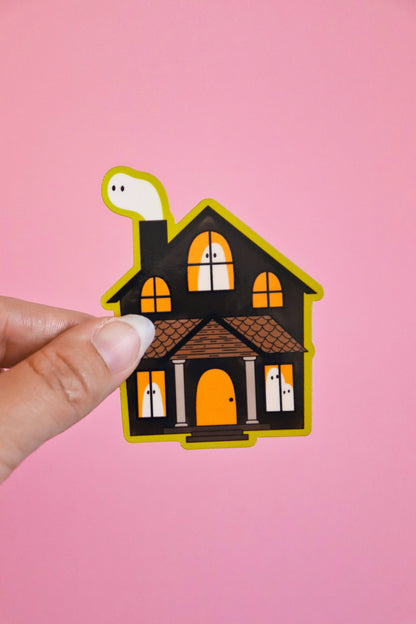 Haunted House | Glossy Waterproof Vinyl Sticker