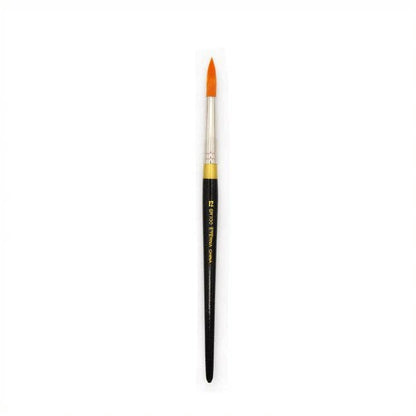 Detail - Golden Synthetic Hair Brush - Round