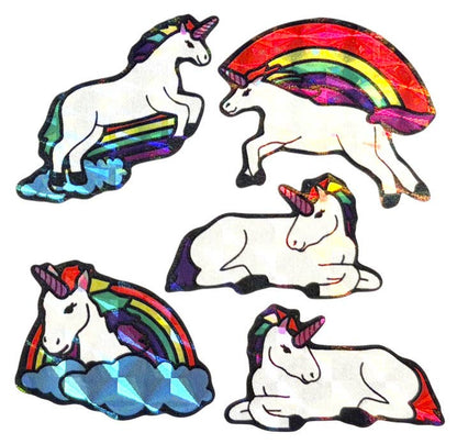Planches d'autocollants Licorne Arc-en-Ciel Prisme