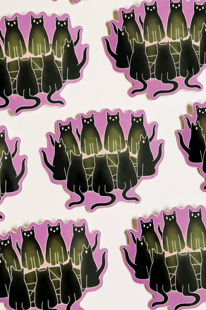 Black Cats Cult | Glossy Waterproof Vinyl Sticker