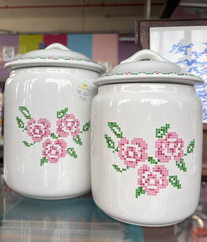 Rose Canisters (Set of Two)
