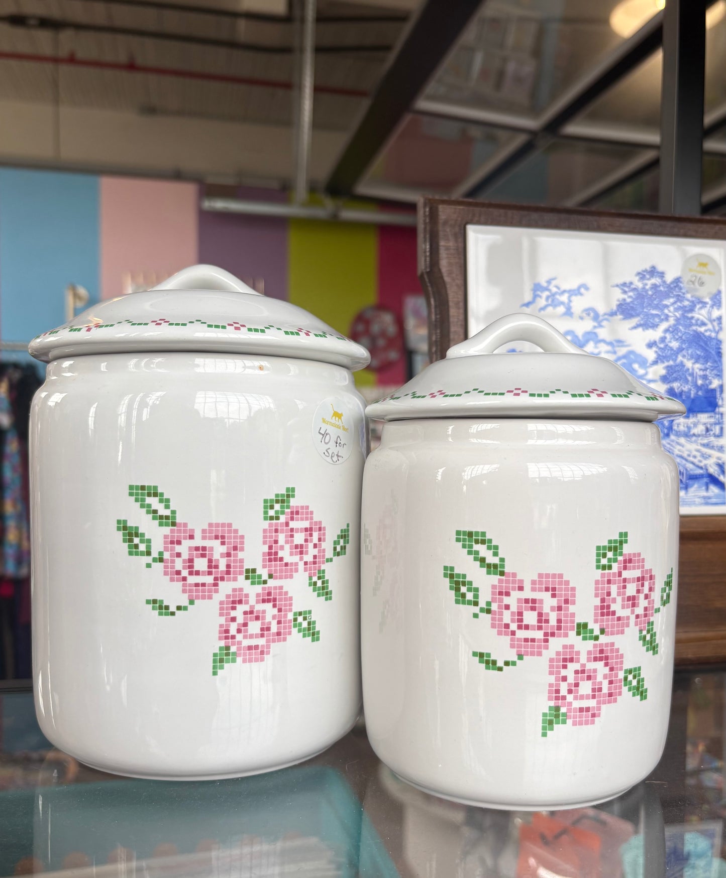 Rose Canisters (Set of Two)