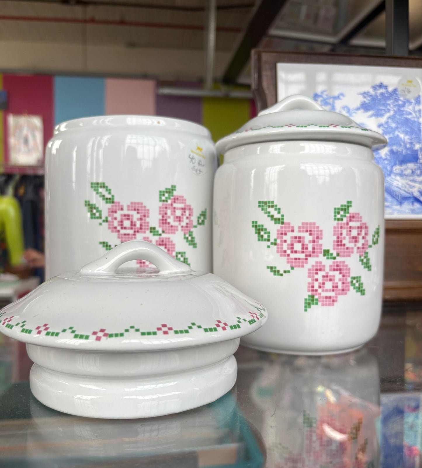 Rose Canisters (Set of Two)