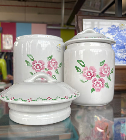 Rose Canisters (Set of Two)