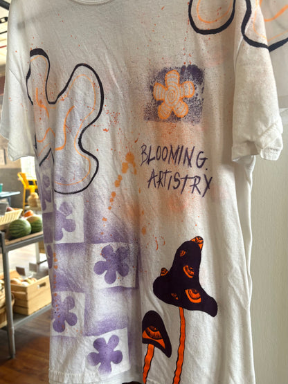 Blooming Artistry Hand Painted Tee