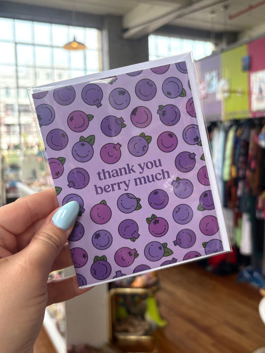 Greeting Card - Thank You Berry Much