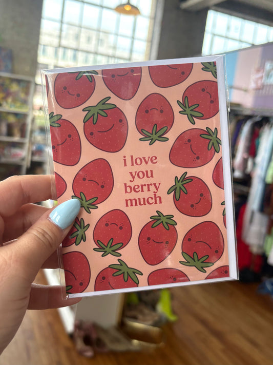 Greeting Card - I Love You Berry Much