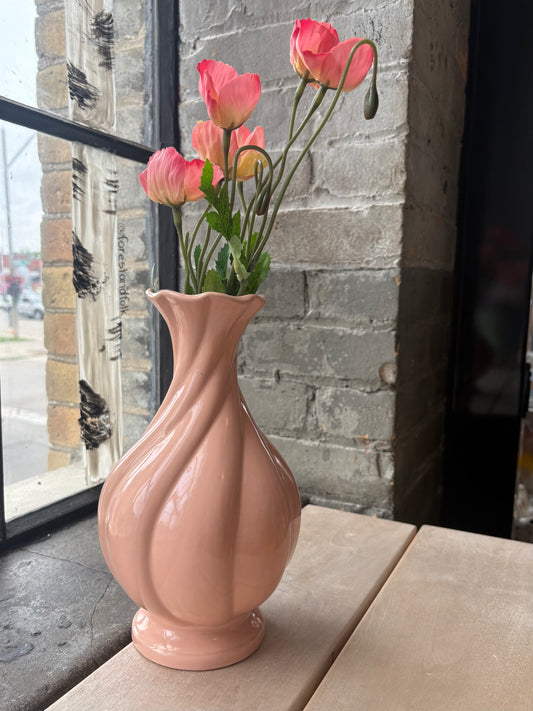 Peach Swirl Vase