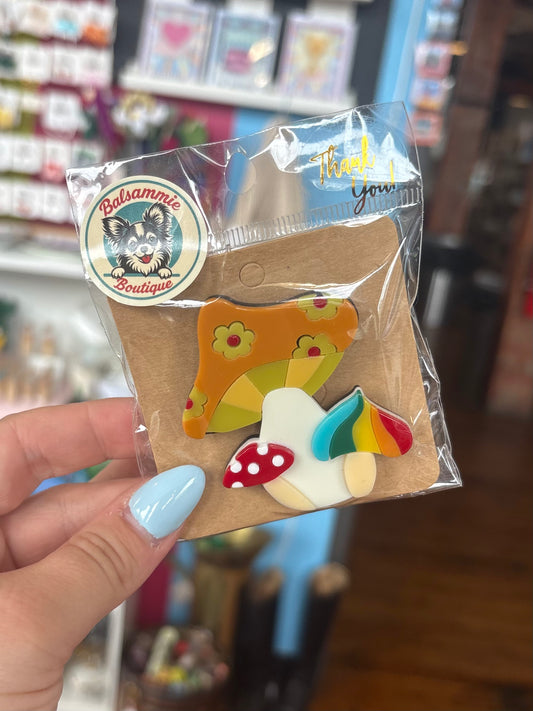 Groovy Mushroom - 3D Acrylic Pin