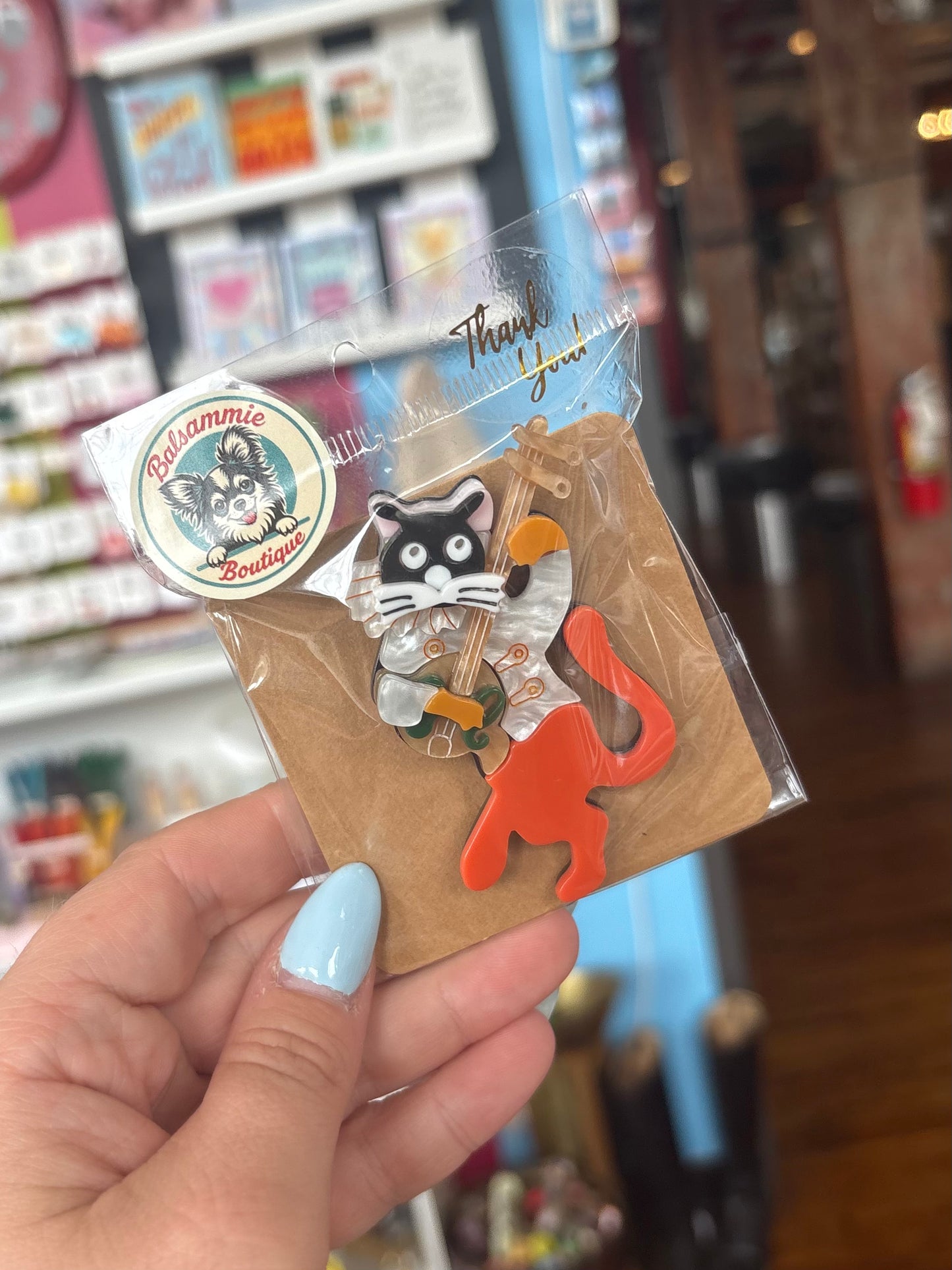 Minstrel Cat 3D Acrylic Brooch