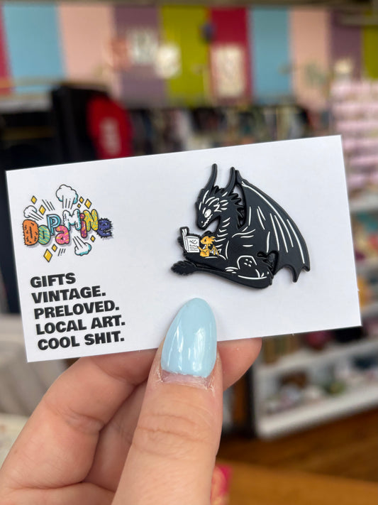 Reading Dragons - Enamel Pin