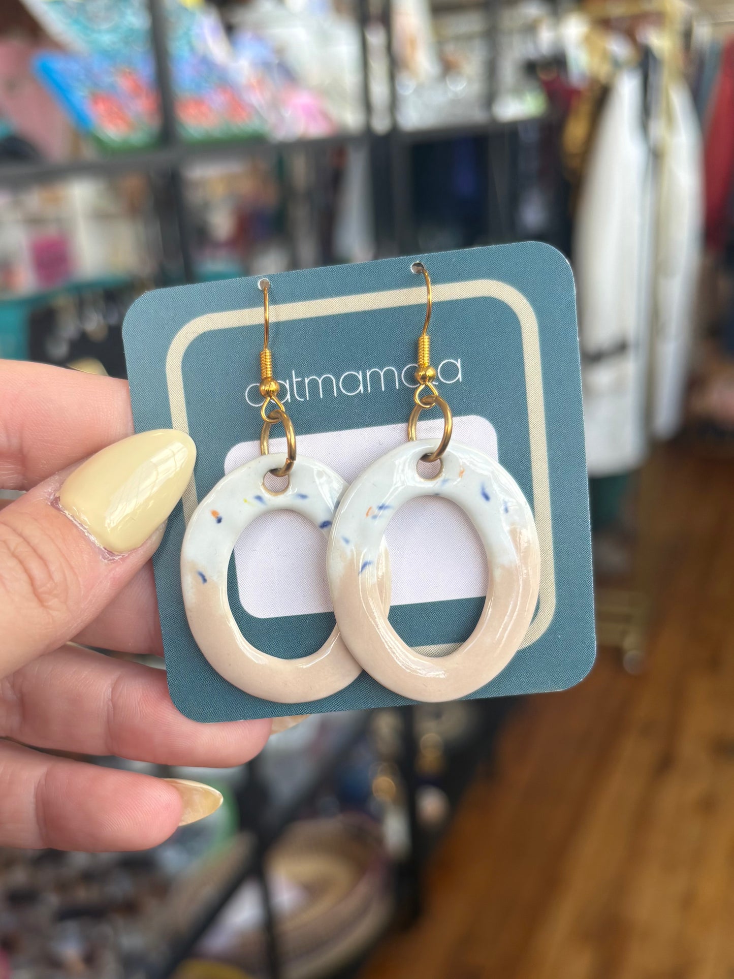 Ceramic Drop Earrings
