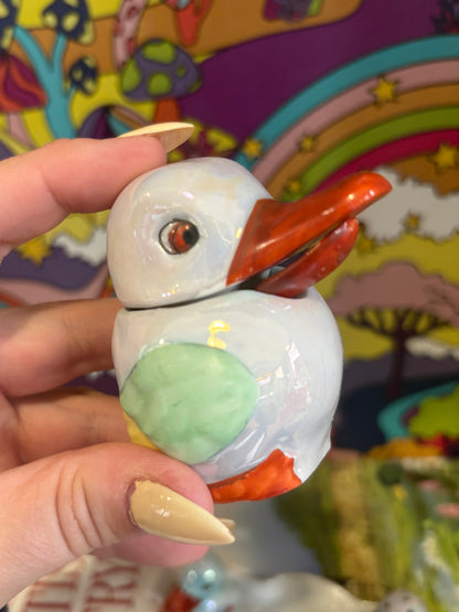 Japan Lustreware Duck Family Shaker Set