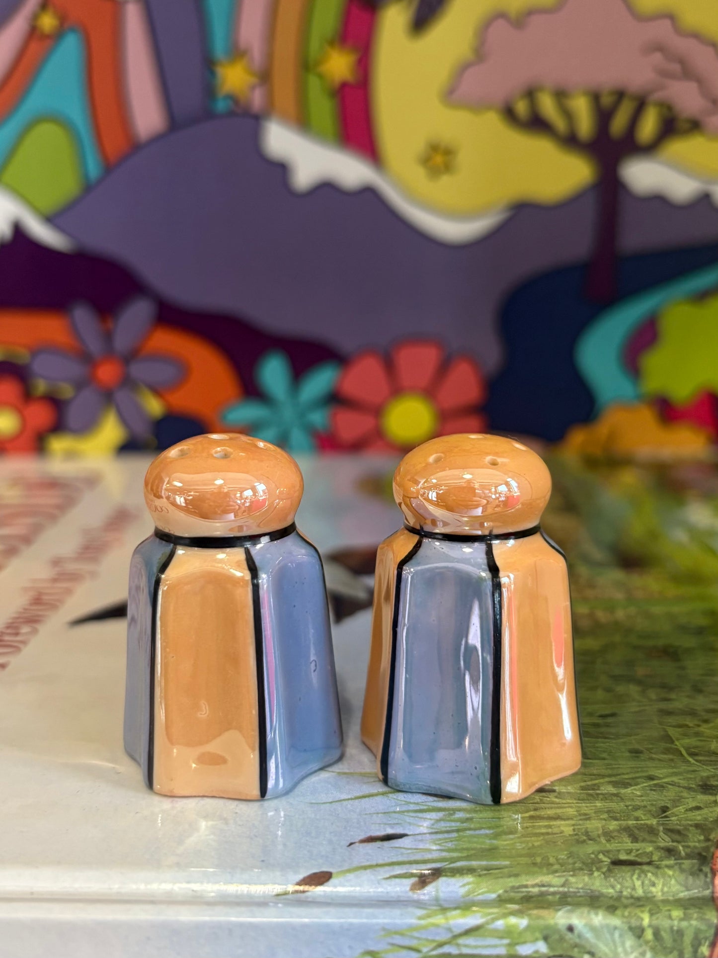 Japan Lustreware Mini Salt Shakers