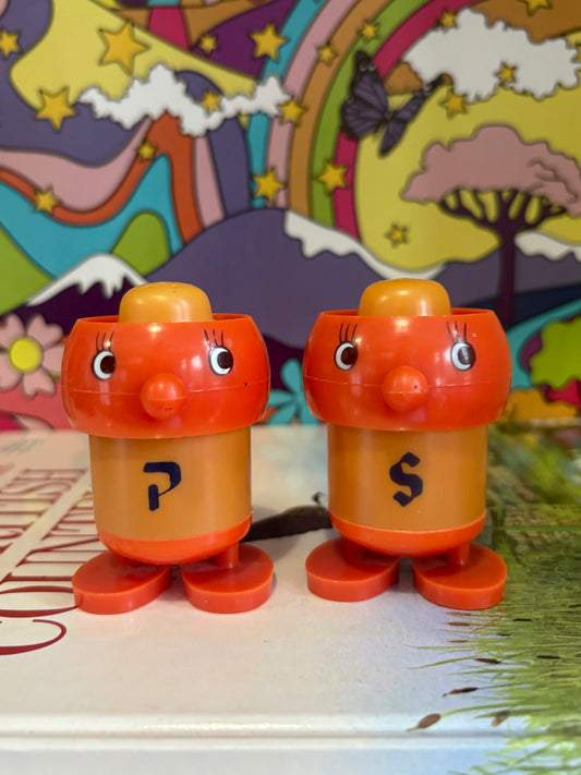 Mid Century Plastic Salt Shakers