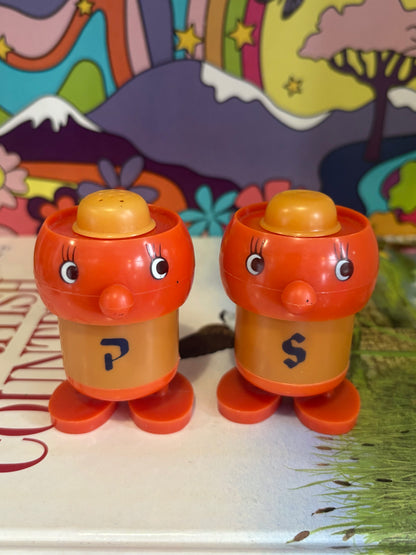 Mid Century Plastic Salt Shakers