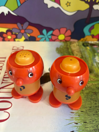Mid Century Plastic Salt Shakers