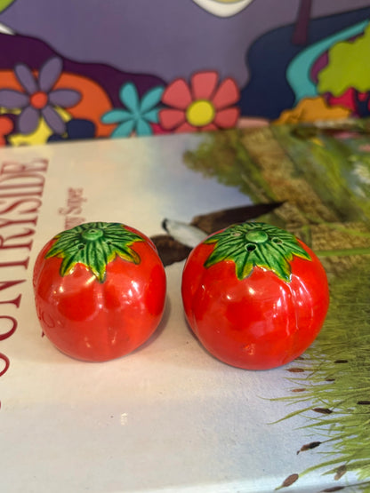 Vintage Tomato Salt Shakers