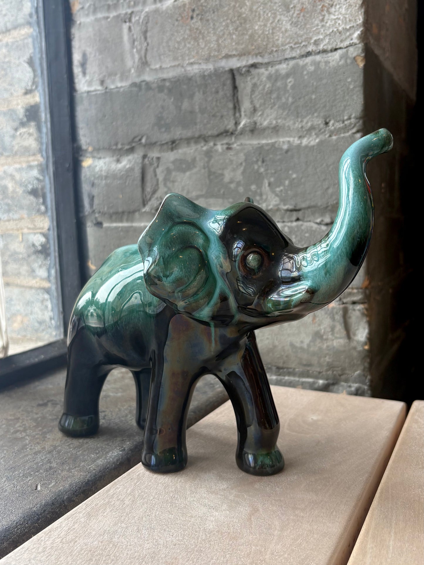 Beautiful Blue Mountain Pottery Elephant