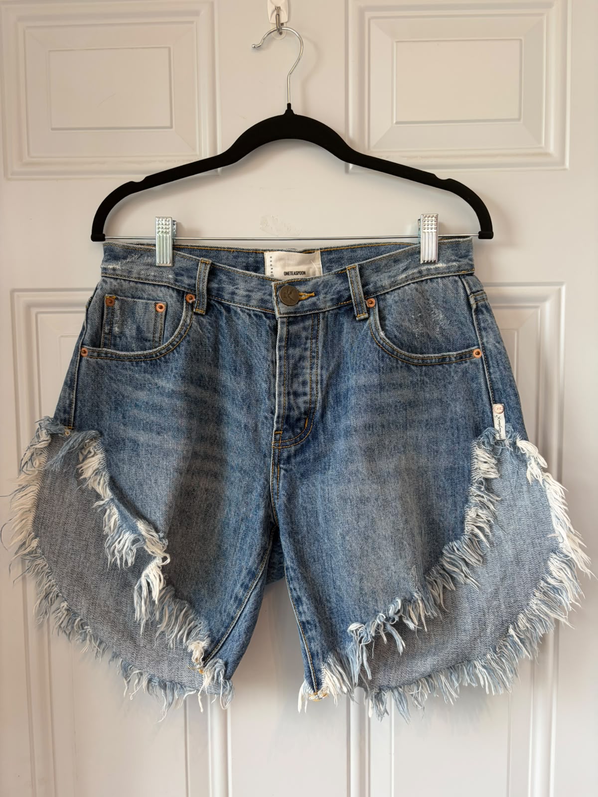 OneTeaspoon Hollywood Frankies Long Length Denim Shorts - size 27