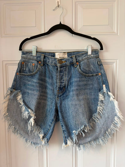 OneTeaspoon Hollywood Frankies Long Length Denim Shorts - size 27