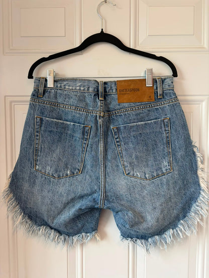 OneTeaspoon Hollywood Frankies Long Length Denim Shorts - size 27