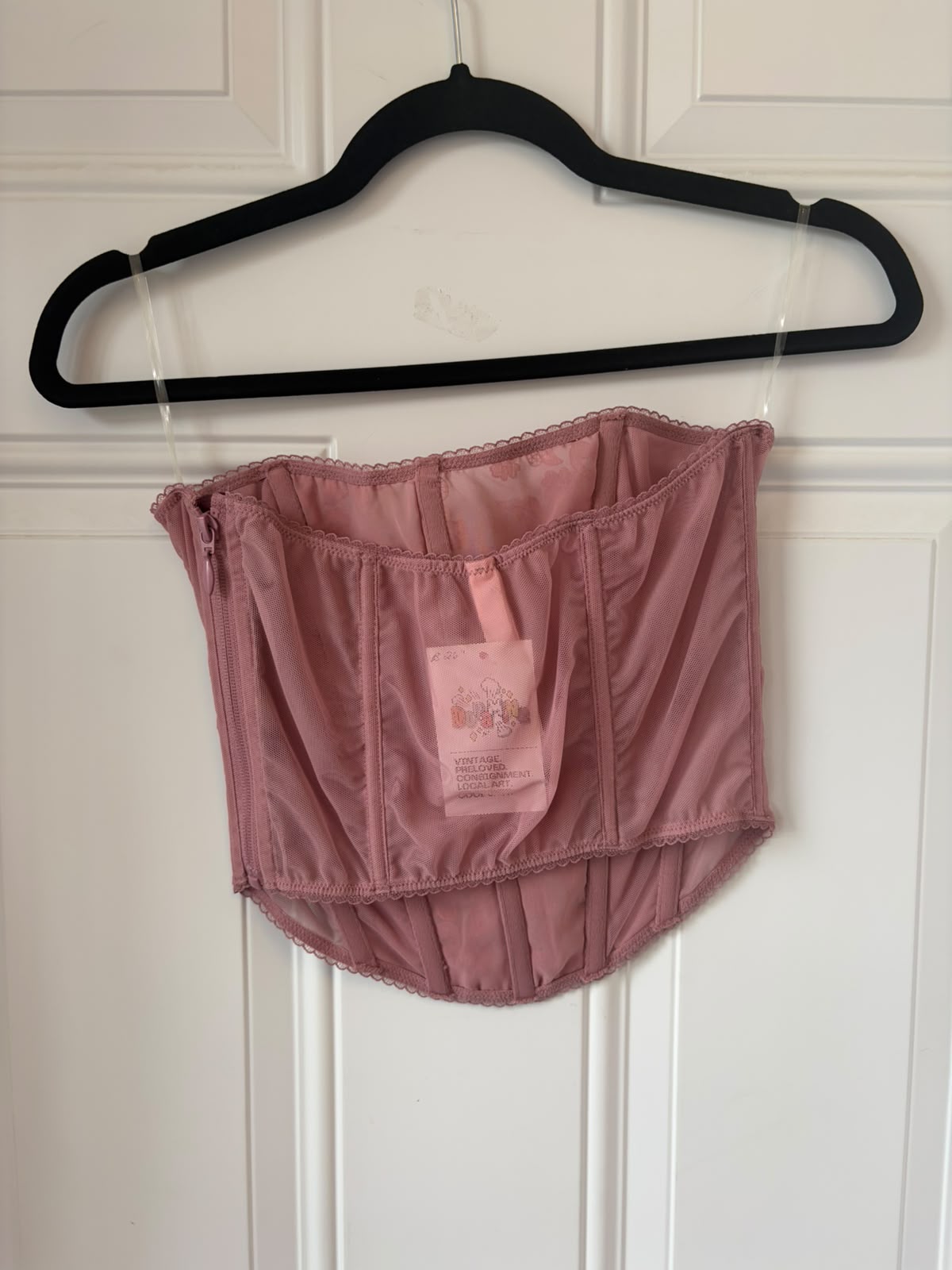 Victorias Secret Pink Lace Corset - size Medium
