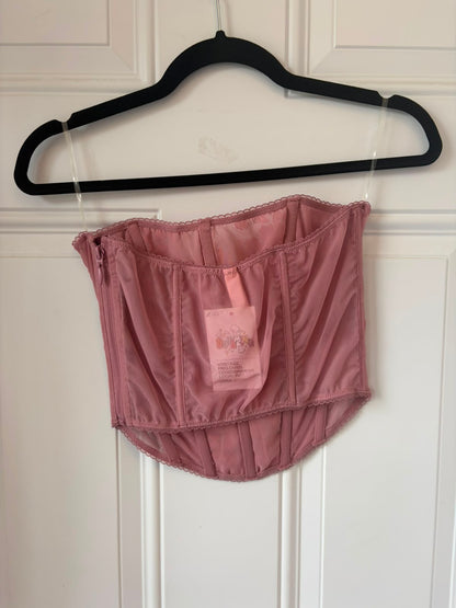 Victorias Secret Pink Lace Corset - size Medium
