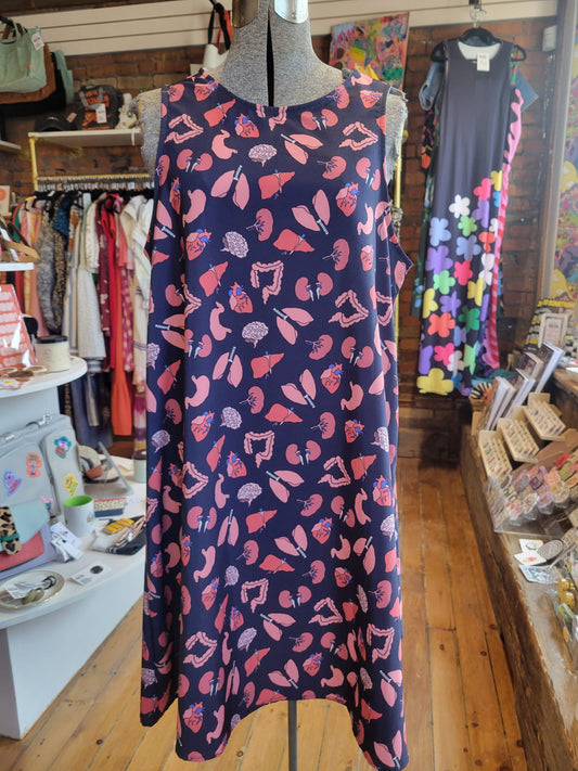 Redbubble Human Organs A-Line Dress - size Large