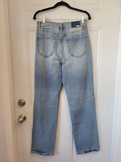 Daze Denim Original High Rise Distressed Straight Leg Jeans - size 29