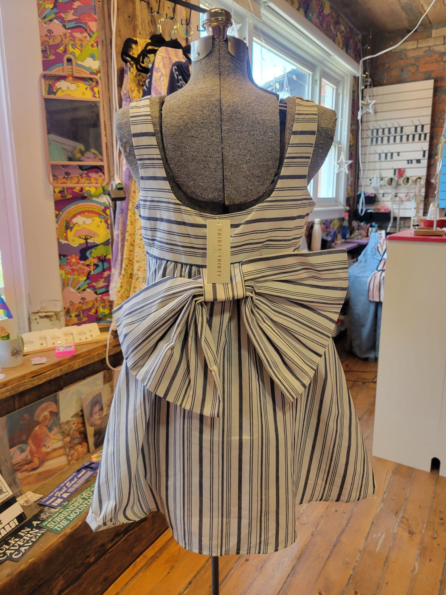 NWT Thirty Thirty Striped Sundress - size Large
