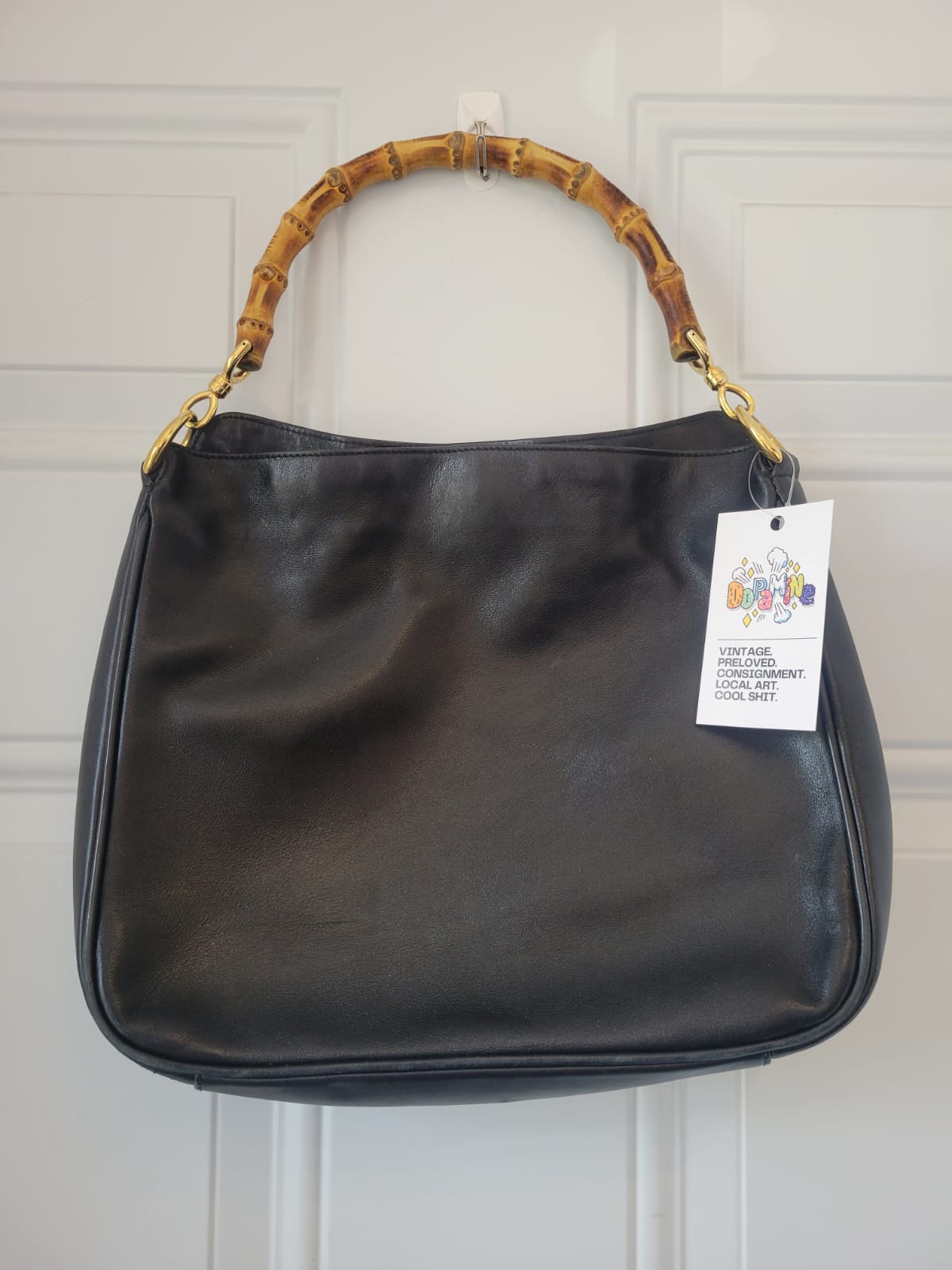 Vintage 1990s Gucci Bamboo tote bag