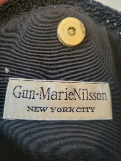 Vintage late 90s Gun-Marie Nilsson crochet shoulder tote bag