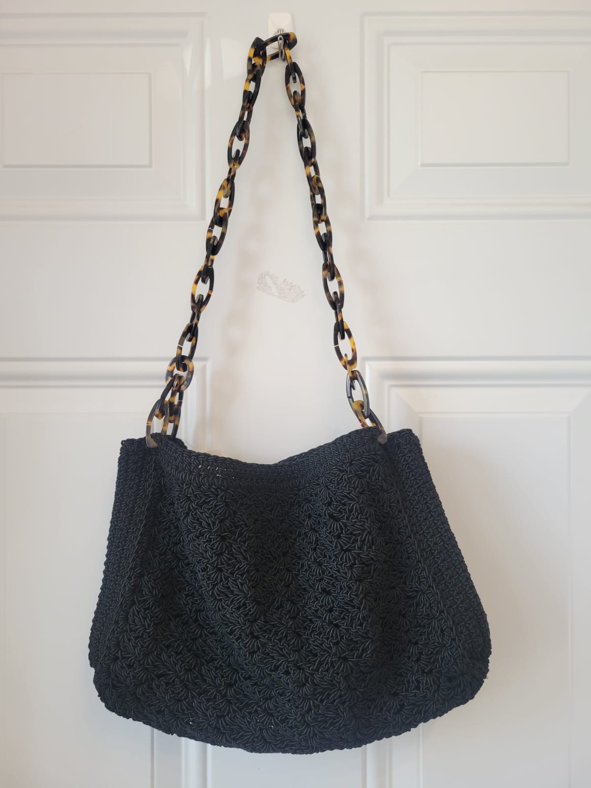Vintage late 90s Gun-Marie Nilsson crochet shoulder tote bag