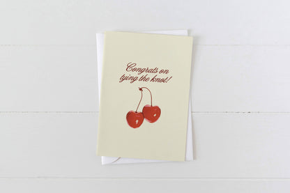 Tied The Knot Wedding Greeting Card