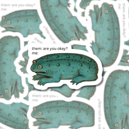 Okay Frog - Sticker