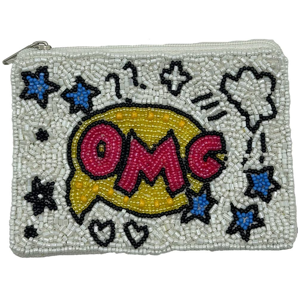 OMG Beaded Mini Pouch