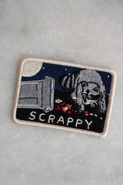 Scrappy Raccoon (Trash) Sticky Patch | Embroidered Patch