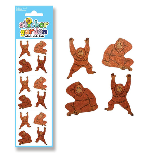 Sparkle Orangutan Stickers Vintage Inspired