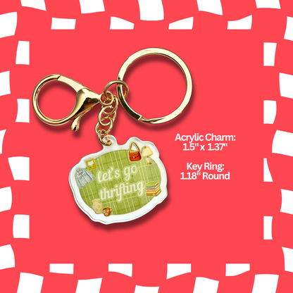 Let's Go Thrifting - Keychain