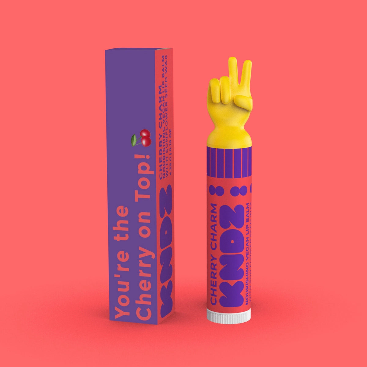 Peace Cherry Charm Vegan Lip Balm
